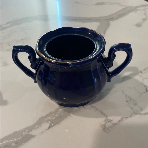 Vintage Yamato Japanese Cobalt Blue Porcelain Tea Set for 6 - Picture 5 of 16